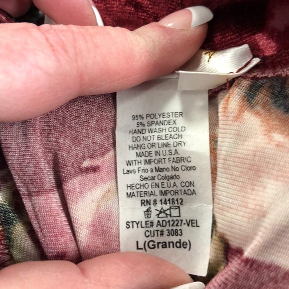 Floral print velvet dress - Picture 5 of 5